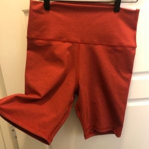 burnt orange biker shorts